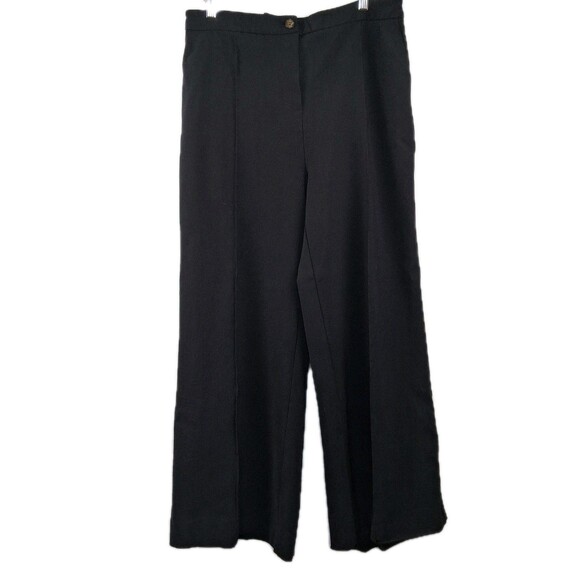 Reformation Pants - Reformation Wide Leg Ankle Pants Size 10 Black Tailored Minimalist USA Made